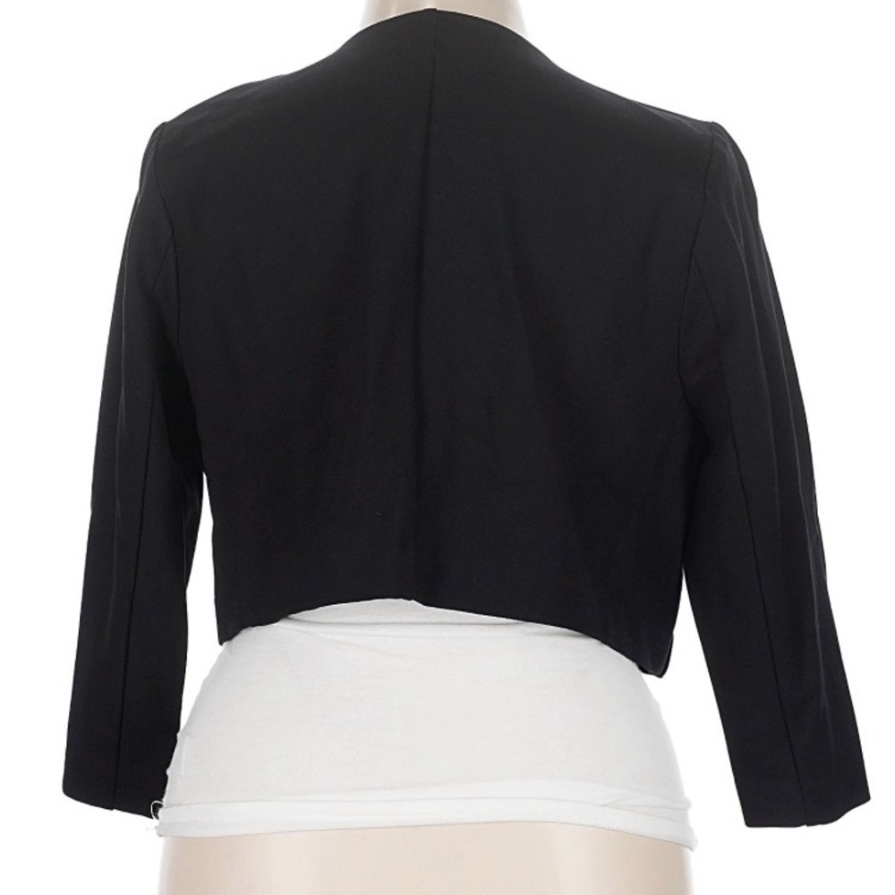 Torrid Women's Black Cropped Jacket Size:0X (12) - Picture 2 of 7